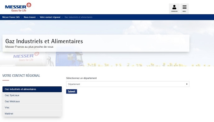 Retrouvez les coordonnées de l’interlocuteur Messer dans votre région sur notre site web, rubrique Nous trouver > Votre contact régional > Gaz industriels et alimentaires