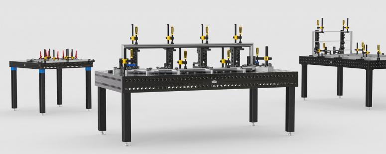 Photo des 3 Systems 16/22 & 28 de tables Siegmund