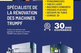  RECOS machines est Spécialiste et Partenaire certifié par TRUMPF pour le reconditionnement des machines TRUMPF depuis 30 ans.