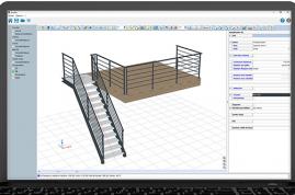 MetalCad est un logiciel de DAO composé de 5 modules automatiques : Portail - Clôture - Garde-Corps - Escaliers - Menuiseries