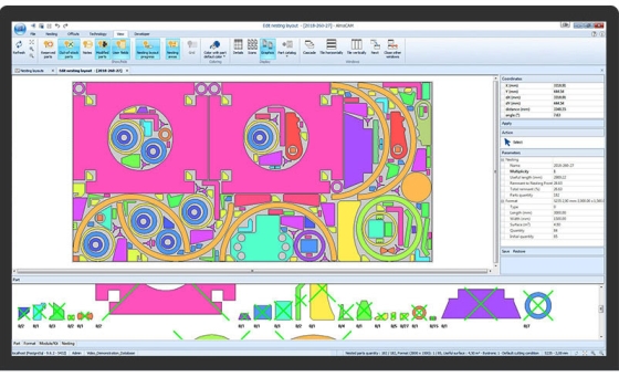 Almacam Cut, logiciels de programmation pour machines de découpe 2D.