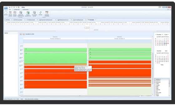 Des outils de planification de la production en tôlerie sont intégrés à la suite logicielle Almacam. 